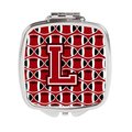 Carolines Treasures Letter L Football Red, Black and White Compact Mirror CJ1073-LSCM